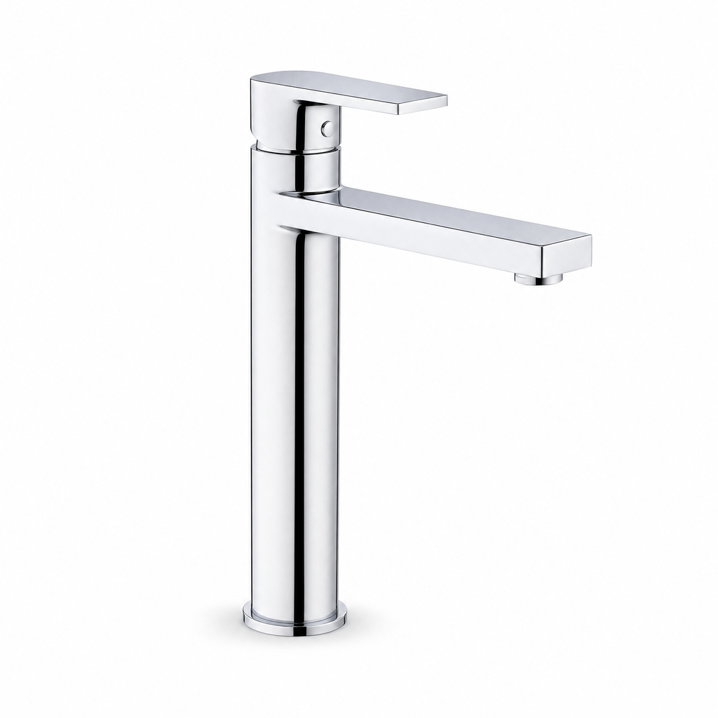 Productweergave: wastafelkraan, chroom (Basic).