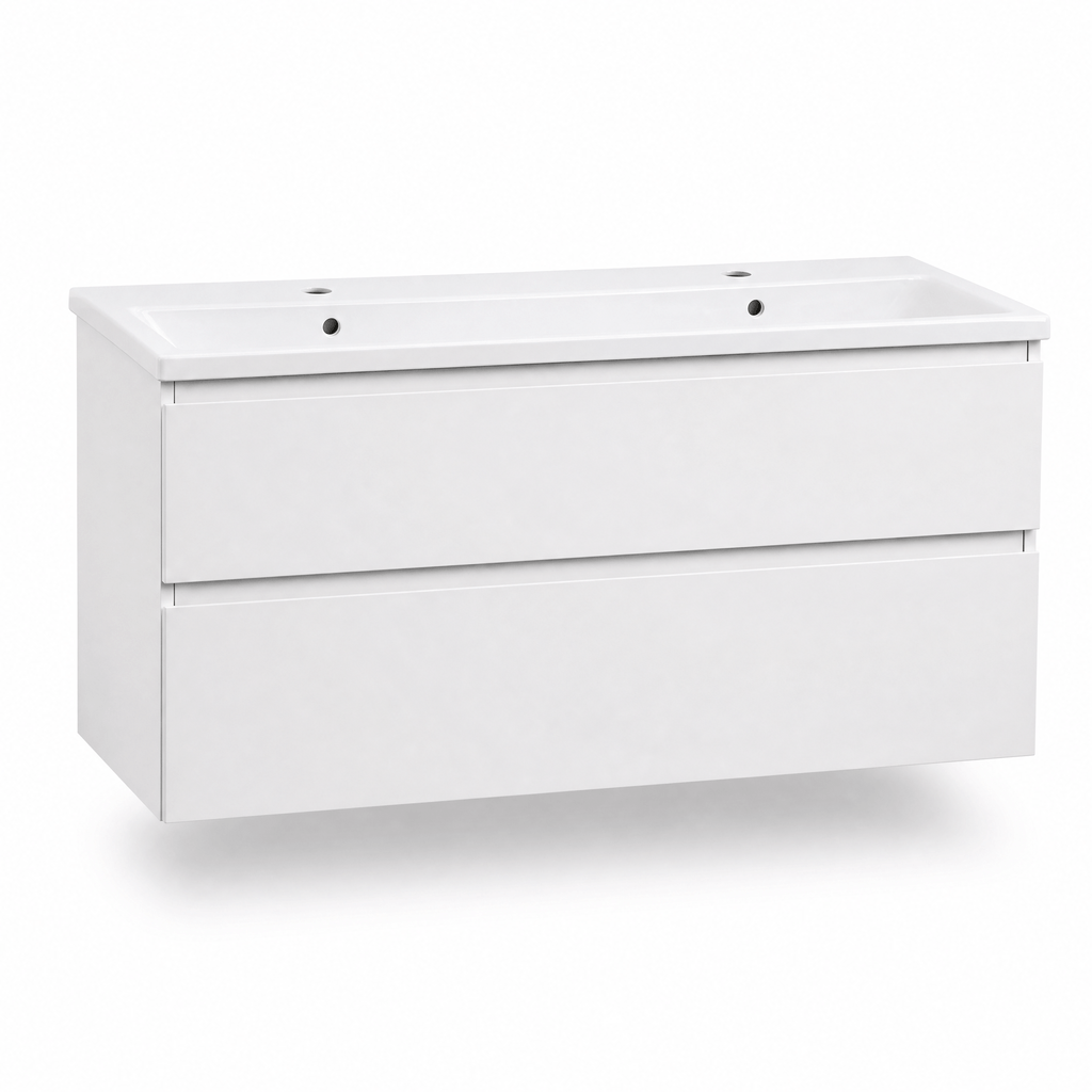 Productweergave: wastafelmeubel, mat wit (Basic).